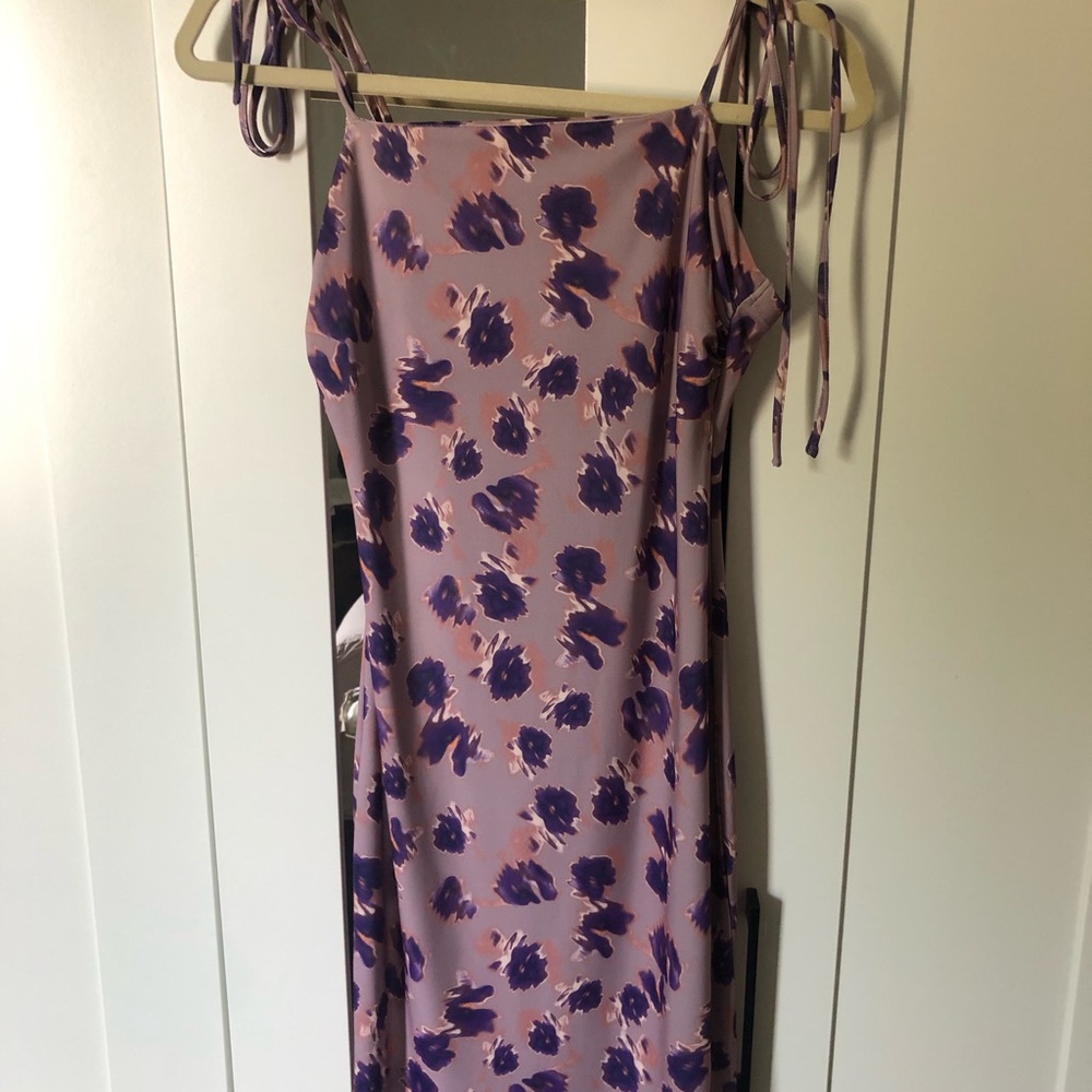 Open Edit Purple Floral Dress